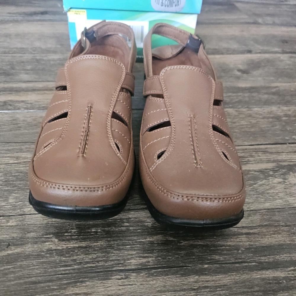 NWBEasy Street Comfort Wave Womens Ultra Light Insoles Sandals Shoes Tan Size 10 - Picture 8 of 8